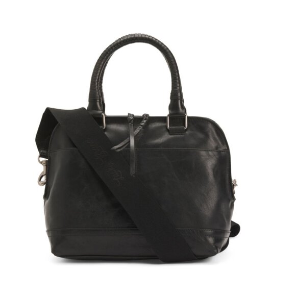 LUCKY BRAND Black Leather Kaye Satchel - Picture 1 of 4